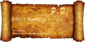 Pál Damáz névjegykártya